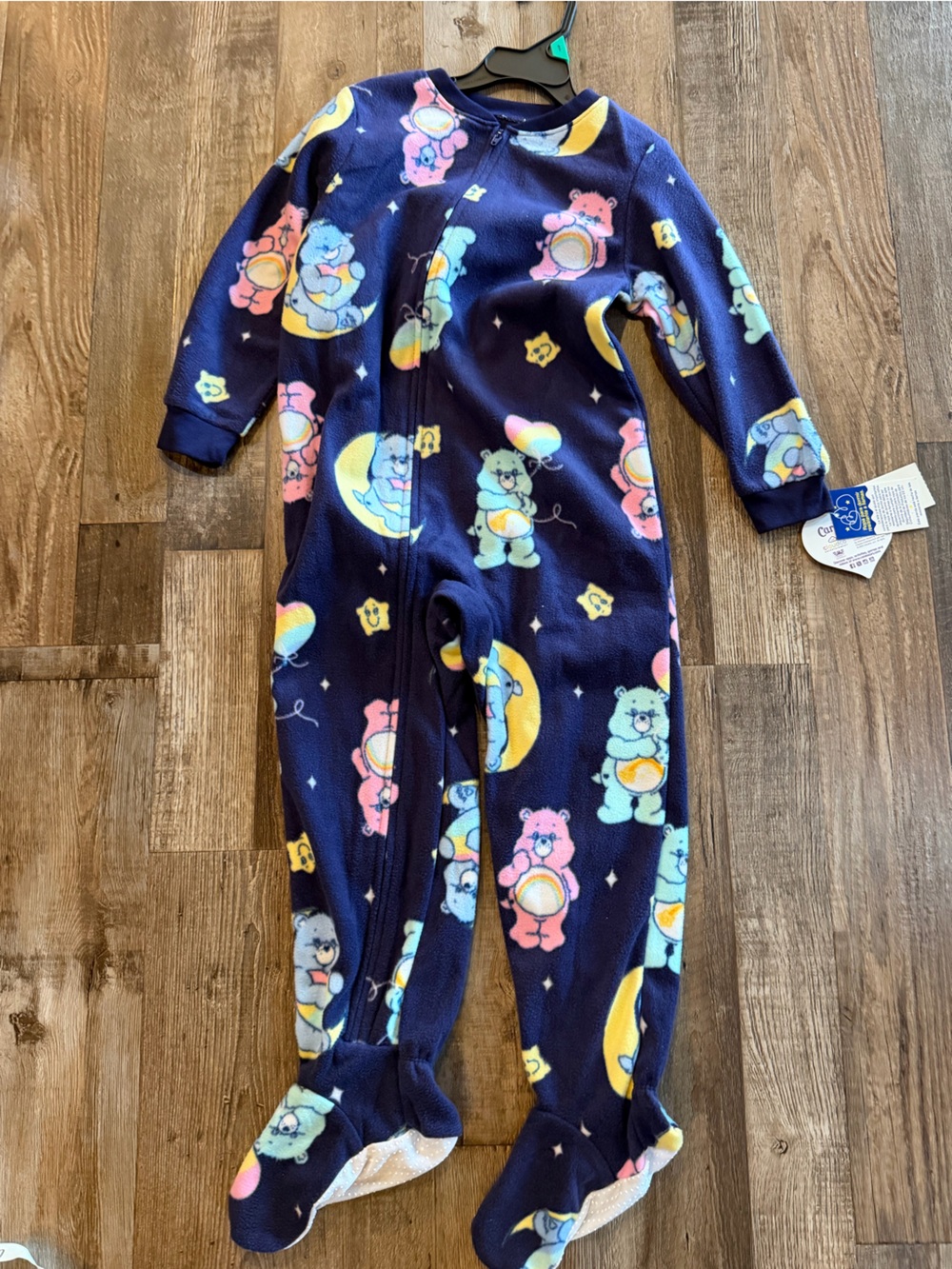 Care Bears Navy Fleece Sleep Sack with Pastel Character Prints Sz 5T